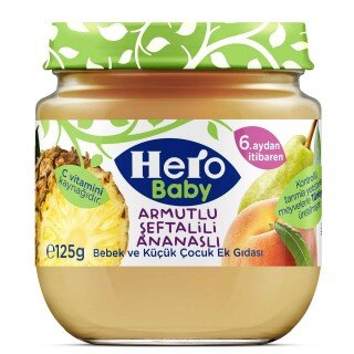 Hero Baby Armutlu Şeftalili Ananaslı 125 gr Kavanoz Mama kullananlar yorumlar